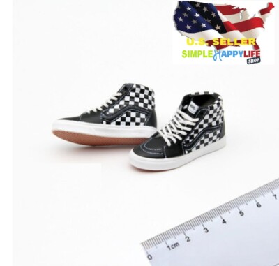 1/6 skateboard shoes checked sneakers for 12'' male figure Phicen hot toys  USA 