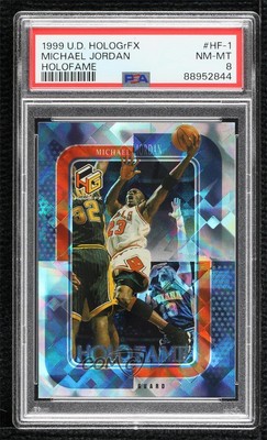 1999-00 Upper Deck HoloGrFX Holofame Michael Jordan #HF-1 PSA 8 
