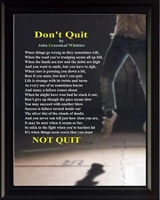 John Greenleaf Whittier Don't Quit Poster Print Picture or Framed Wall Art 