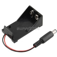 Nuevo Soporte de Batería 9V Caja Estuche Enchufe de Cable 5.5*2.1mm para Arduino R3