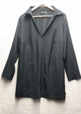 ASOS Design Shirt Dress Size 12 Black V Neck NWT