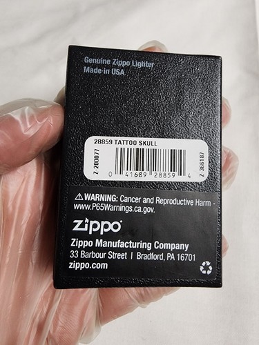 Zippo 2016 Matte Lighter Tattoo Skull With Box. NEW SEALED UNUSED. RARE - 第 9/9 張圖片