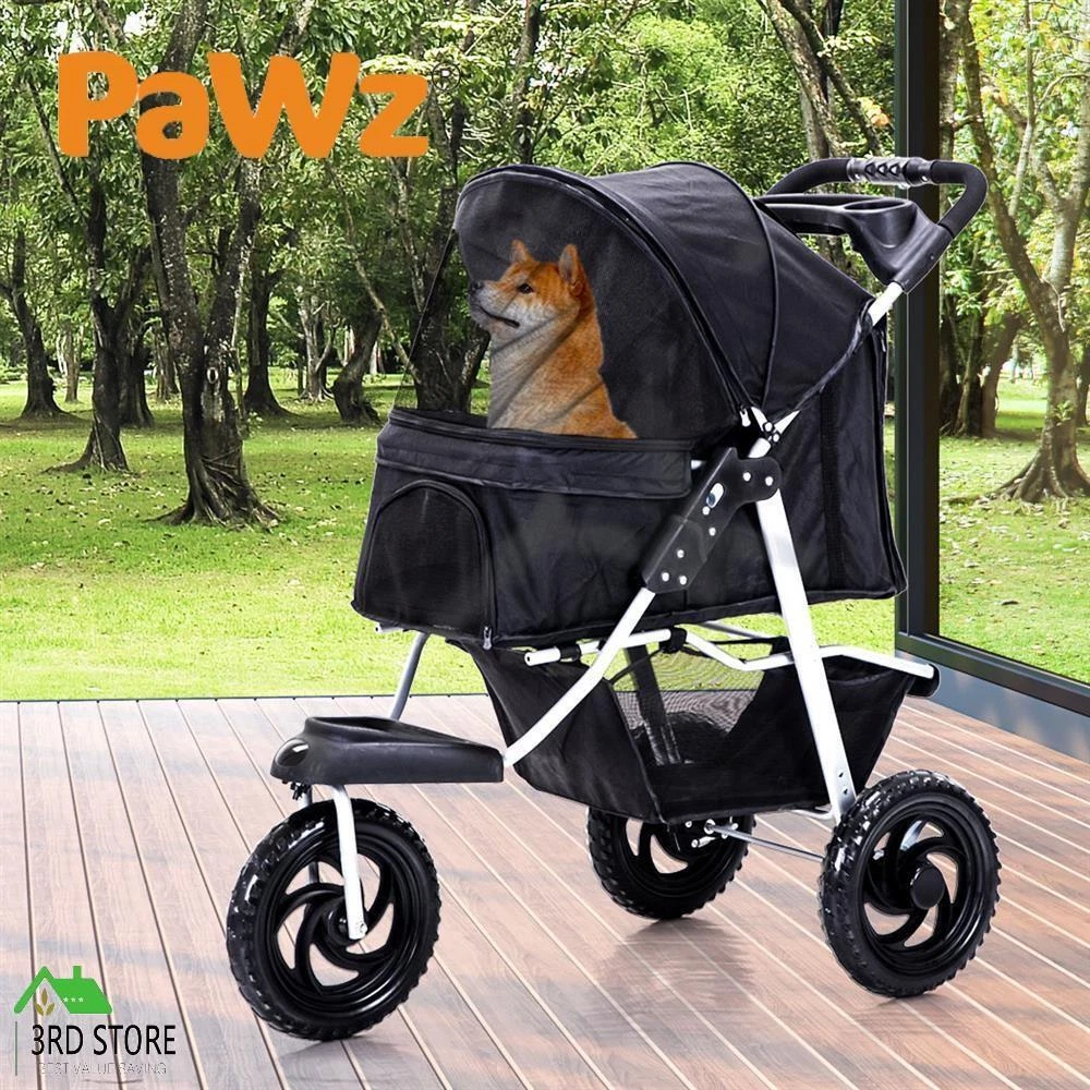 PaWz Pet Stroller Pram Dog Carrier Trailer Strollers 3 Wheels