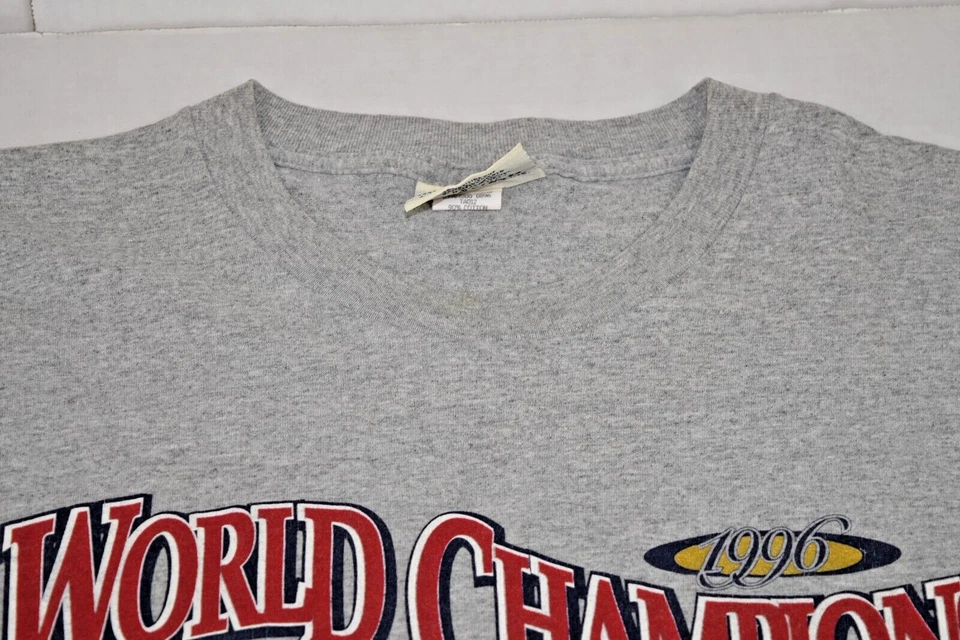 Camiseta De Colección MLB New York Yankees Campeones Mundiales Talla L 1996 Lee Sport Nuez moscada Foto 4 de 4