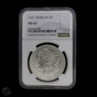 1921 Morgan Silver Dollar NGC MS63 Brown Label-E169