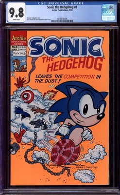 SONIC THE HEDGEHOG #8 CGC 9.8 WHITE PAGES // ARCHIE PUBLICATIONS