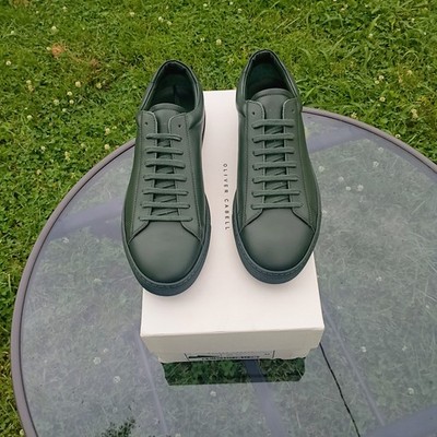 New w Box Oliver Cabell Low 1  10US 43EU Mens Green Leather Sneakers $266