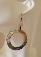 Pierced Hoop Earrings Bohemian Artisan Dangle Ethnic Fashion Statement Jewelry