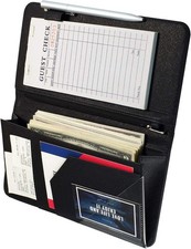 5 X 9 Server Book for Waitress with Magnetic Closure, Zipper Pocket and Pen Hold