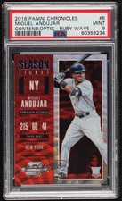2018 Chronicles Contenders Optic Ruby Wave Prizm Miguel Andujar PSA 9 MINT 0uw