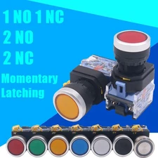 22mm Round Switch Push Button Momentary/Latching LA38-11BN 440V Button Switch