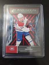 2021-22 Upper Deck SPx Radiance FX Red COLE CAUFIELD RFX /150 Canadiens UD RC