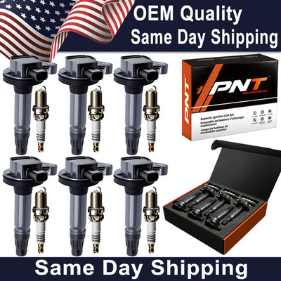 OEM 6X Ignition Coil + 6X Iridium Spark Plug For Ford F-150 Edge 3.5L V6 UF553