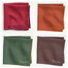Brooks Brothers “LOT OF 4” Pocket Square/Handkerchief/Hanky Silk New