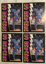 LOT OF 4, 1991 SCORE BO JACKSON, BO BREAKER, KANSAS CITY ROYALS