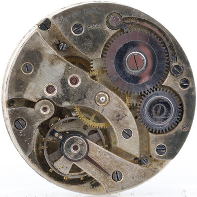 FA. HIRSCH & Co. SWISS 10j POCKET WATCH MOVEMENT, 41.42mm, FOR REPAIR (IC)