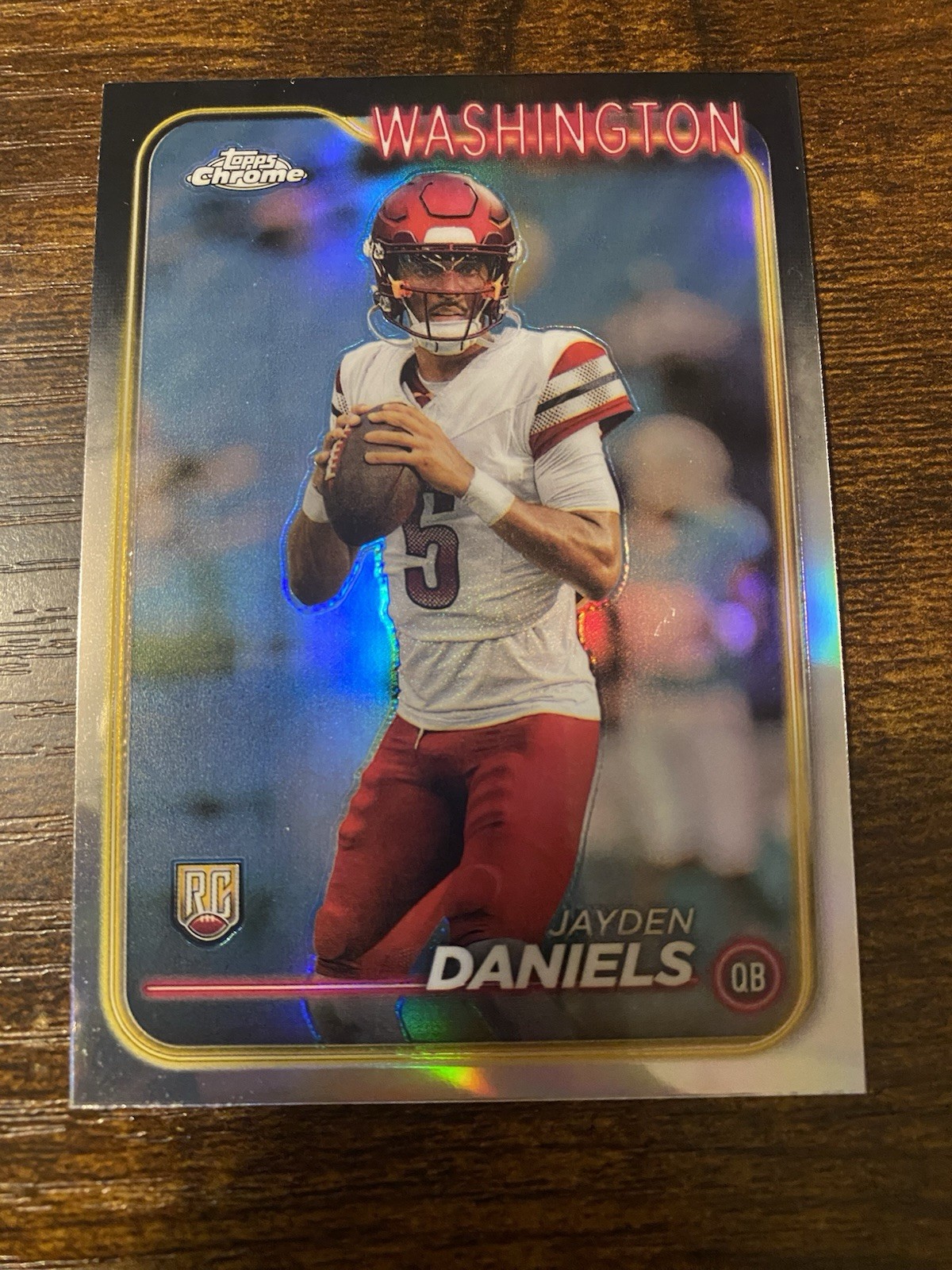 2024 Topps Chrome - Jayden Daniels (RC) Rookie Refractor #201 Washington