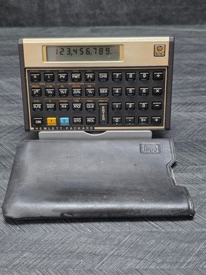 HP 12C Financial Calculator with Case Hewlett Packard - Tested Working