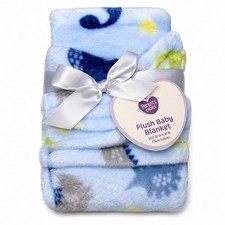 NWT Parent  s Choice Blue Dinosaur Plush Baby Blanket