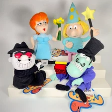 Stuffins Rocky & Bullwinkle Plush Vintage CVS Lot 4 -Boris, Snidely, Nell, Fairy