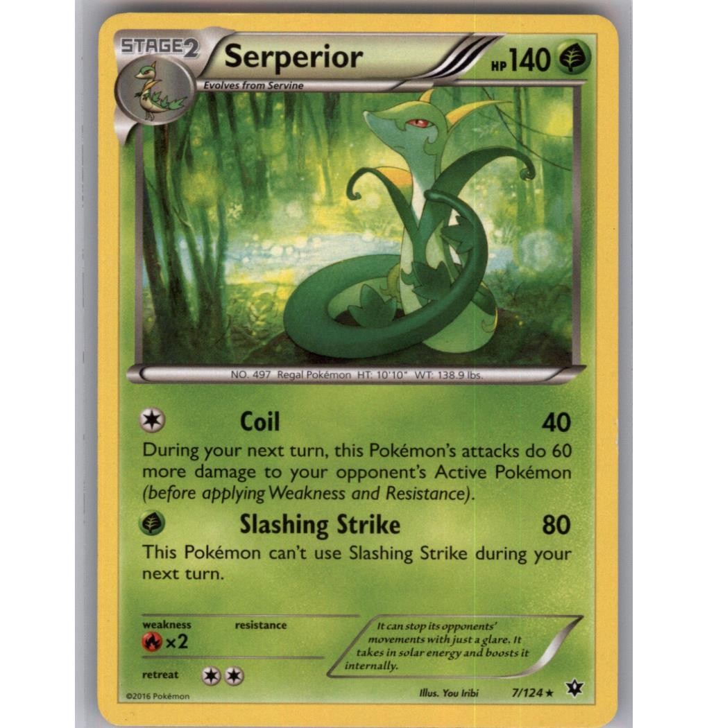 Serperior Normal Rare XY - Fates Collide 7/124 NM