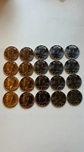 Uncirculated, not intended for circulation, roll of brilliant JFK Half dollars