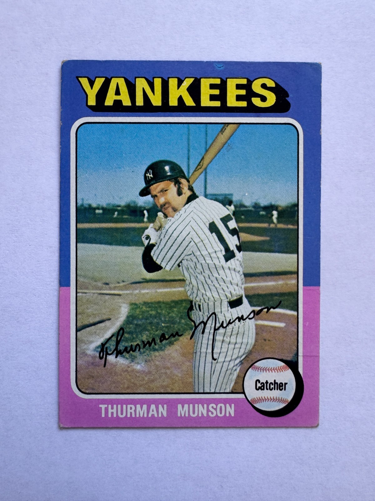1975 Topps #20 Thurman Munson New York Yankees (Lower Grade)