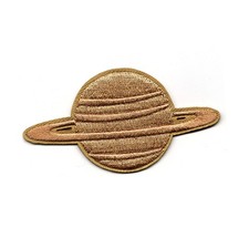 Saturn Planet Embroidered Iron On Patch Minimal Space Astronomy Appliqu