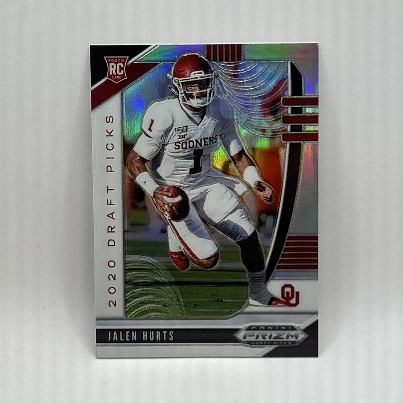 Jalen Hurts Rookie Silver Prizm SP 2020 Panini Prizm DP Football Card #129