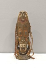 Papua New Guinea Statue Human Animal Figure Sepik River Region