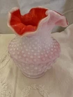 Vintage Kanawha Hobnail Crimped Vase
