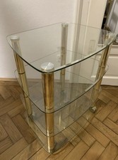 Glasregal auf Rollen, TV-Tisch, Arbeitstisch 