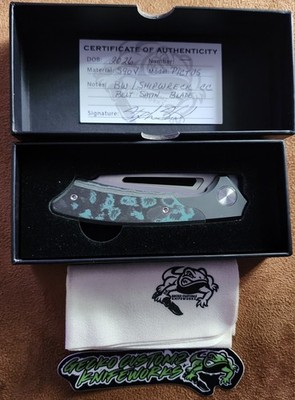 Gecko Customz Pictus V2 Reg Blackwashed Ti & Ship Wrecked Camo Carbon s90v BNiB.