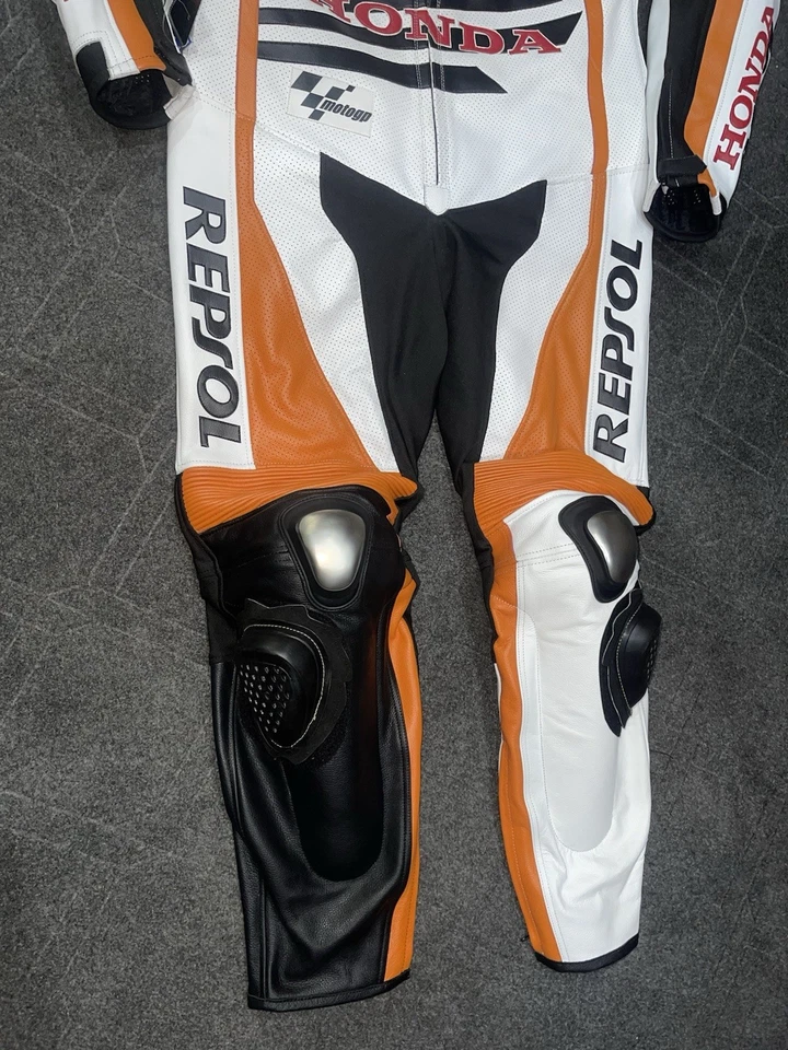 NUEVO TRAJE DE CARRERAS HONDA REPSOL MOTO CUERO Traje de una pieza Vaca Foto 4 de 4