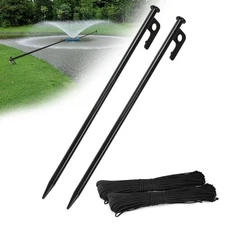 Pond Fountain Aerator Fixing Accessories - 2×Metal Ground Stakes with 2×101ft...