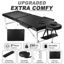 Portable 24" Massage Table Folding Aluminum Esthetician Bed Tattoo Chair