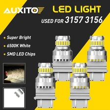 4x AUXITO 3157 3156 LED Reverse Light Backup Bulbs 6500K White Brake Tail Lamps