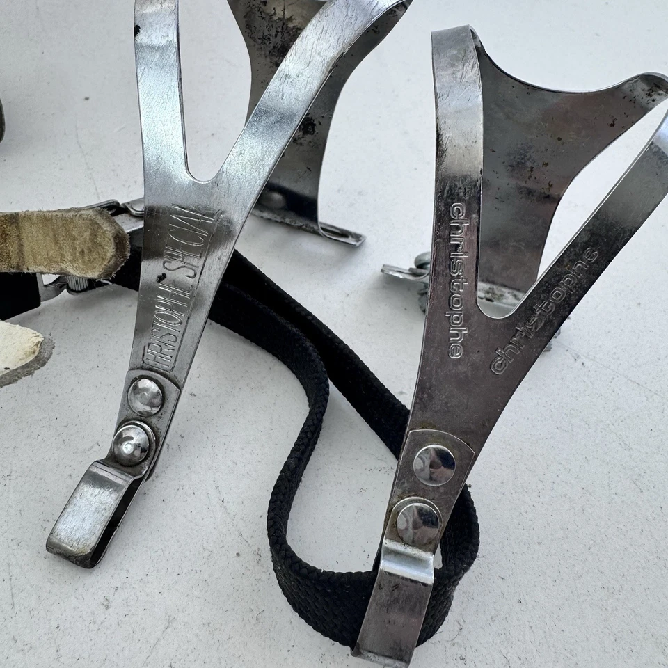 De colección Christophe Pinzas para Puntera LOTE 8 Correas Pedal Años 80 70 Carrera Bicicleta Eroica B03 Foto 3 de 4