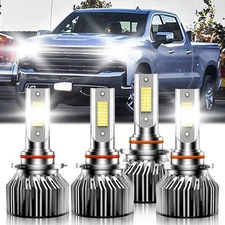 LED Headlight High Low Beam Bulbs Combo Kit For Chevy Silverado 1500 1999-2006