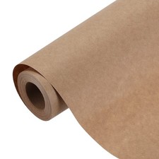 Kraft Wrapping Paper, 15"x 393"(32.8') Decorative Paper, White 296GSM