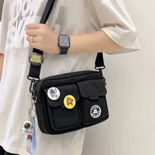 Men's Shoulder Messenger Bag Badge Crossbody Bag