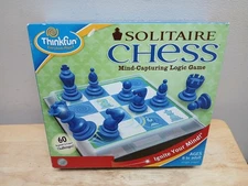 Solitaire Chess Game Thinkfun 2010 Complete In Box Strategic Skill Building