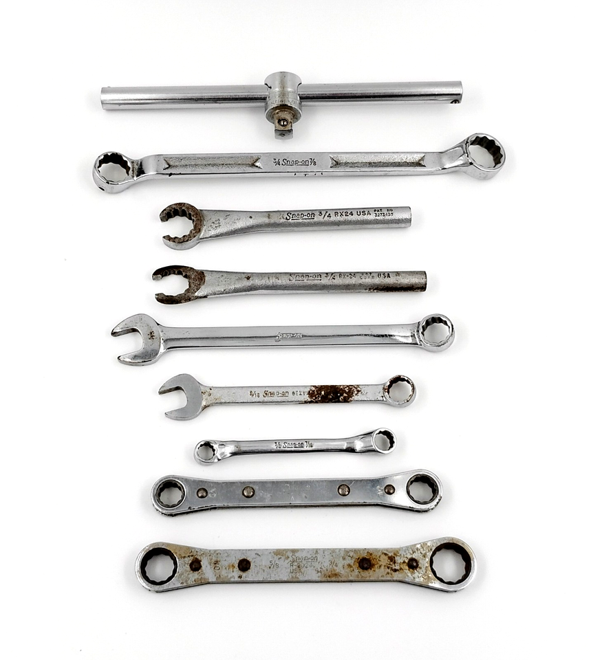 Snap On Ratche Snap-on Tools Breaker Bar Box Wrenches Ratchet Line Wrench Lot | eBay