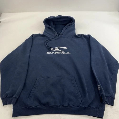 Vintage O’Neill Blue Pullover Hoodie Size Large Y2K Surf Skate Snow Sweatshirt