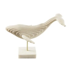 Cetacean Sculpture Minimalist Cetacean Statue with Stand Decorative