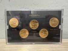 2006 Gold Sets 5 Gold Plated State Quarters