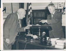 1948 Clarence Barnes Attorney General Fingold Sick Bed People Business Photo