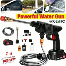 NEW Washer Jet Water Wash Cleaner Gun Portable Cordless Car High Pressure UK