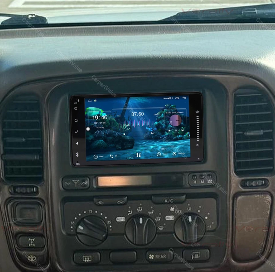 Radio estéreo para coche Toyota Land Cruiser 1999 2000 2001 Carplay Android GPS WIFI Foto 3 de 4