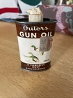 Rare Vintage Outers Gun Oil Lead Top Tin Can 445A Oval 3 Ounce Partial Contents